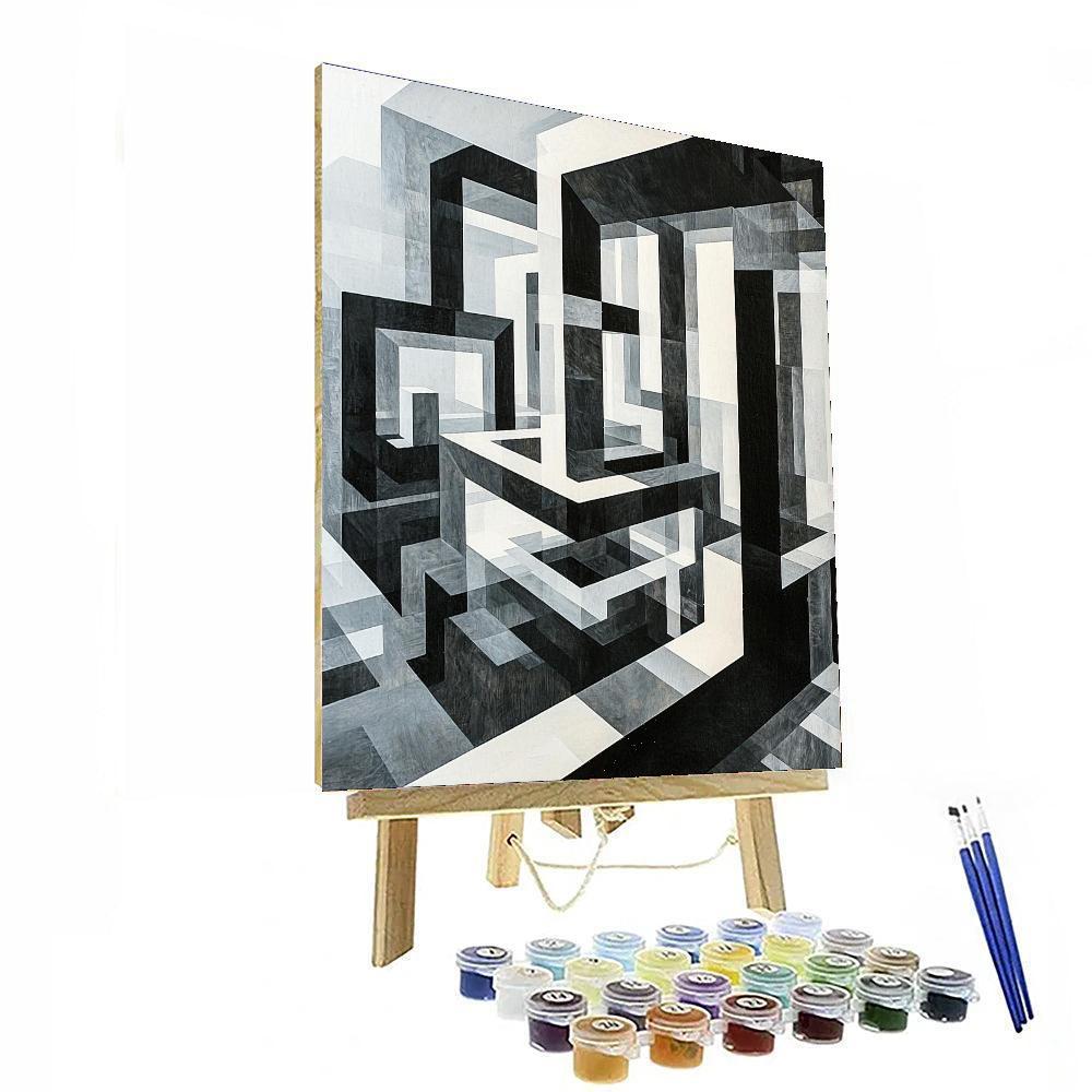 M.C. Escher Inspired Dimensional Explorations  Numbered Painting Kits