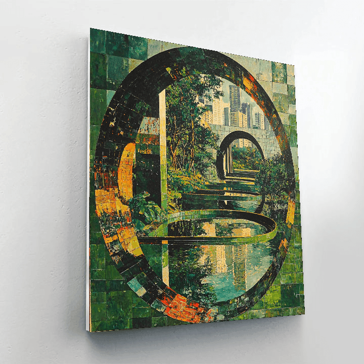 Salvador Dali Inspired Surreal Urban Garden  Paint By Numbers Kits