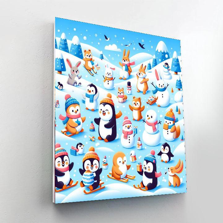 Winter Wonderland Explorers Number Painting