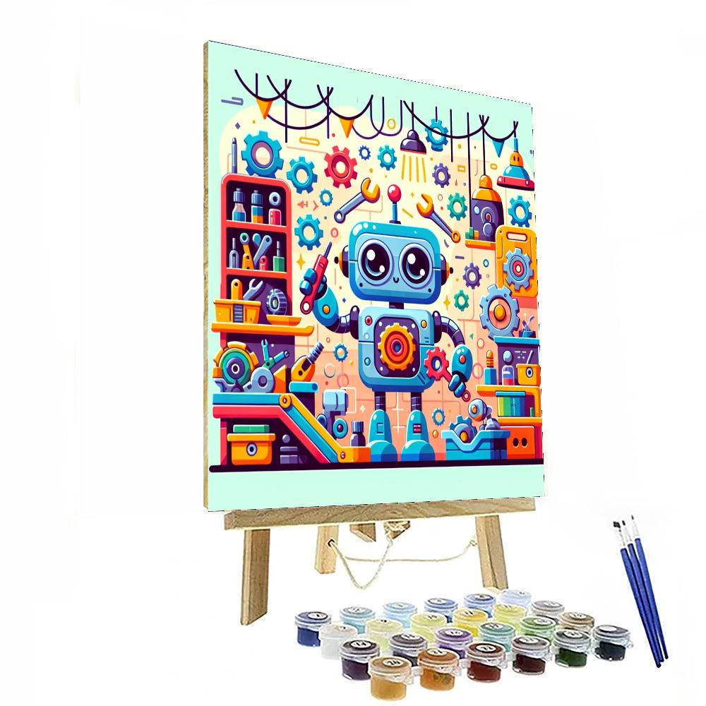 Robot's Invention Factory Number Painting