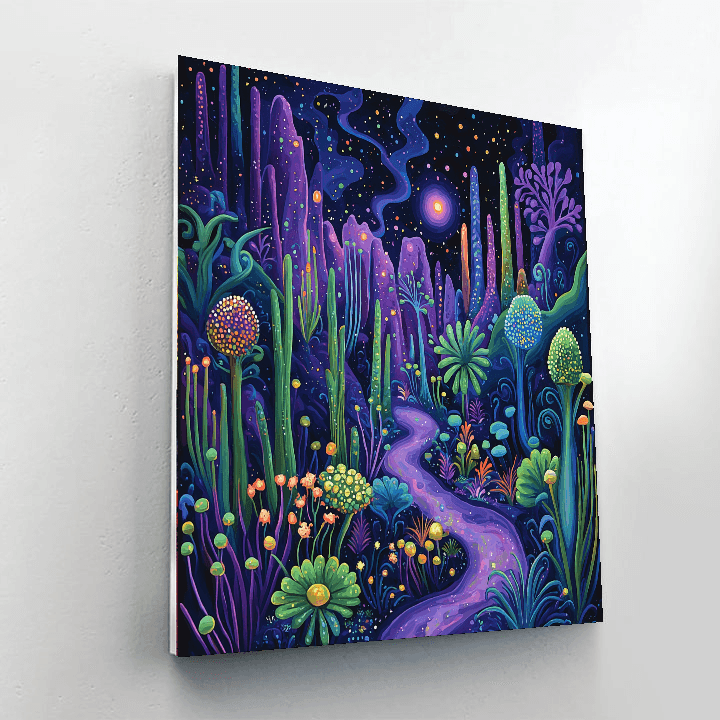 Fantasy Illustrator Inspired Inspired Cosmic Jungle Expedition  Paint By Number