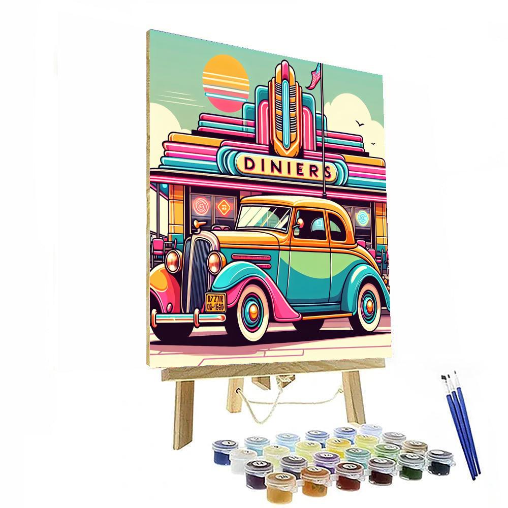 Retro Adventure Ride Number Painting