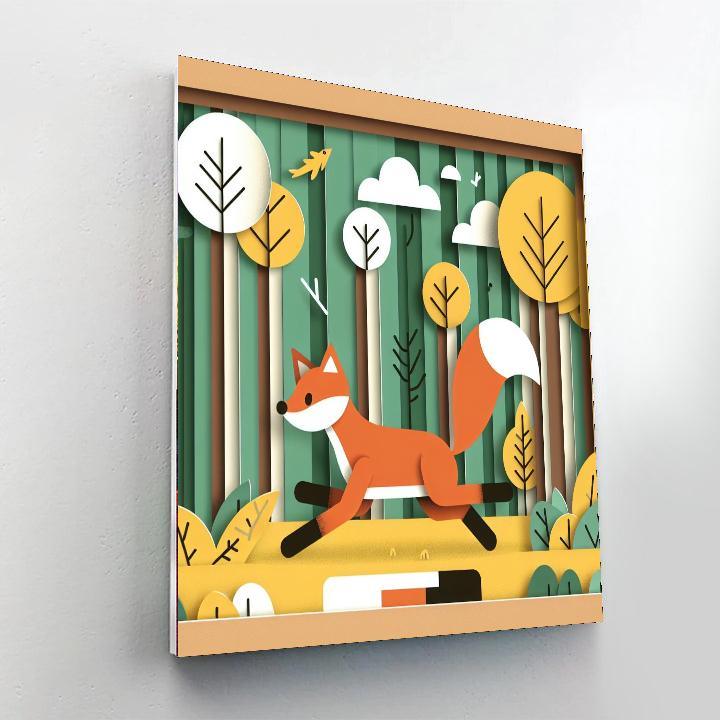 Forest Fox Fun Painting By Numbers Kit