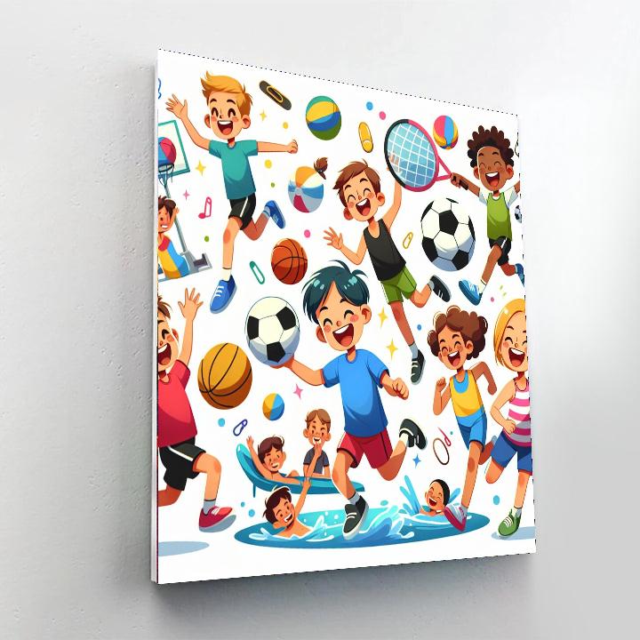 Sports Spectacle Number Painting