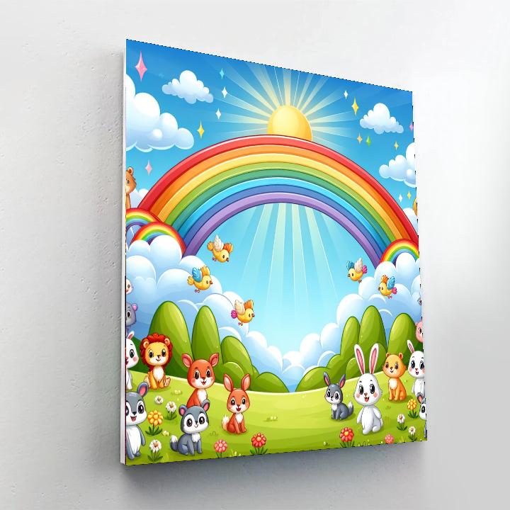 Sunny Rainbow Bridge Numbered Painting Kits