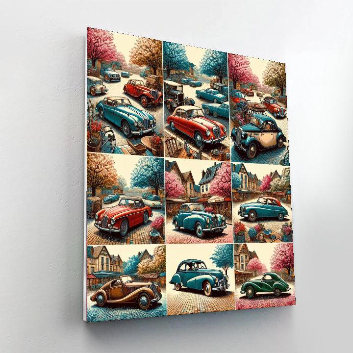 Nostalgic Vintage Cars Numbered Painting Kits