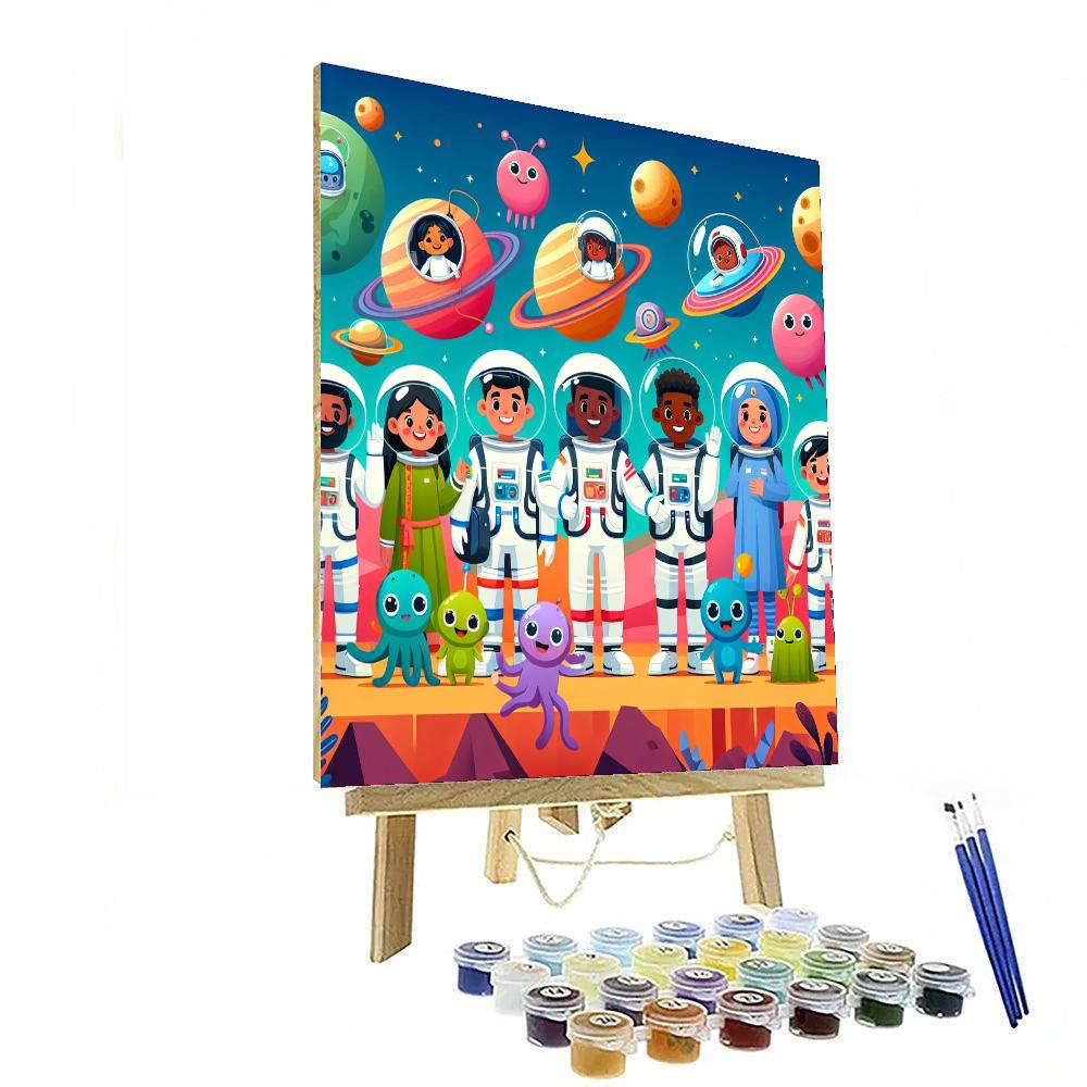 Gigantic Galactic Adventure Paint By Numbers Art
