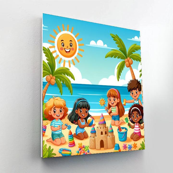 Sunny Beach Party Painting By Numbers Kit