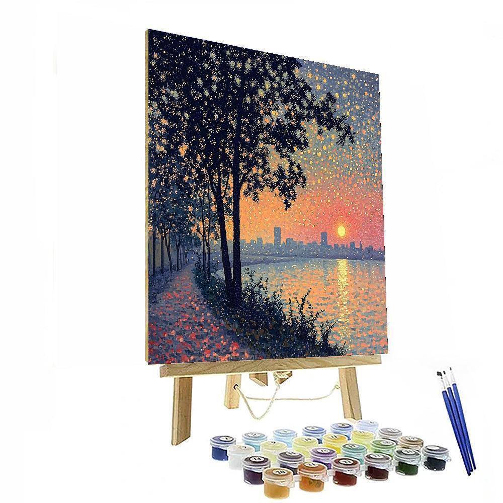 Georges Seurat Inspired Harmonic Horizon  Paint By Numbers