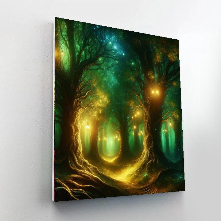 Mystic Forest Lanterns Paint By Numbers Art