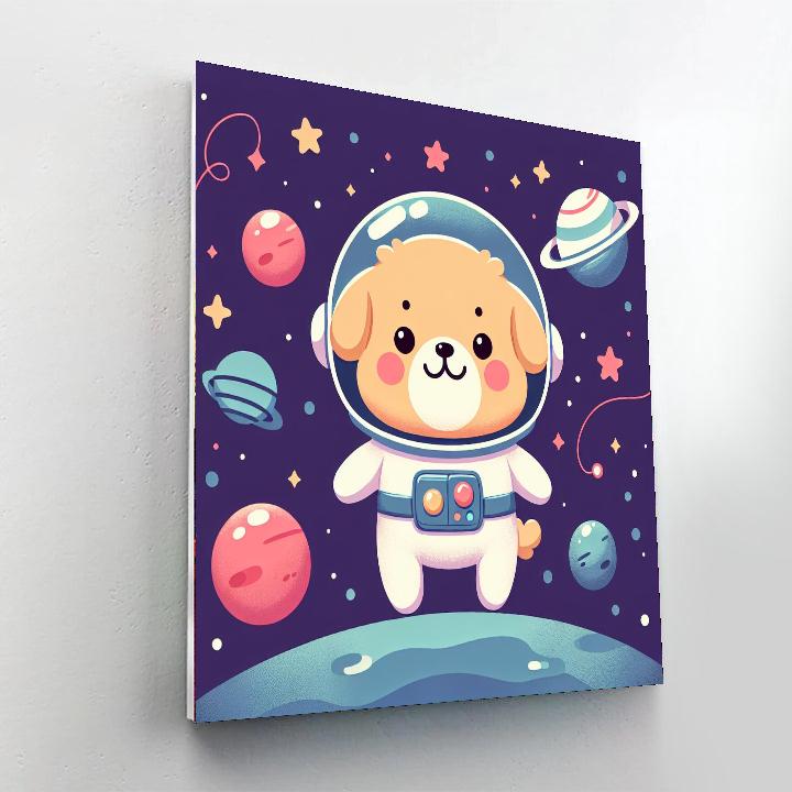 Astronaut Puppy Expedition Numbered Painting Kits