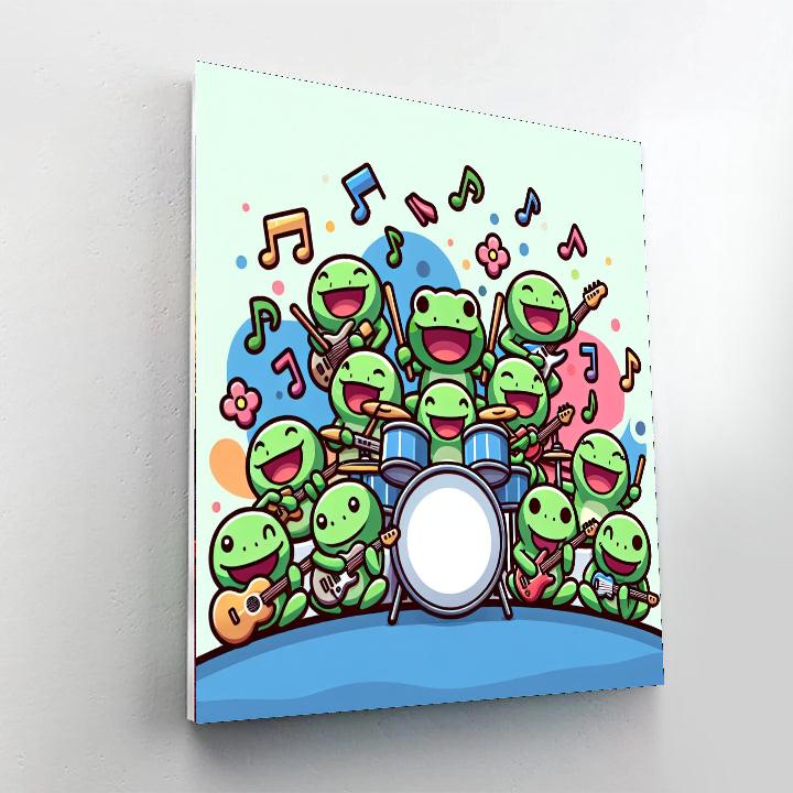 Funky Frog Band Numbered Painting Kits