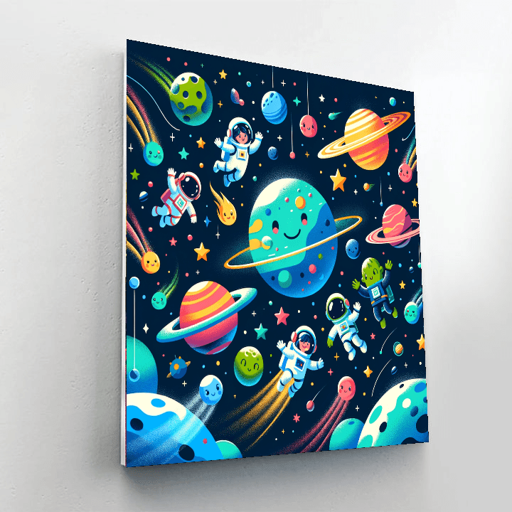 Exploring The Solar System Number Painting