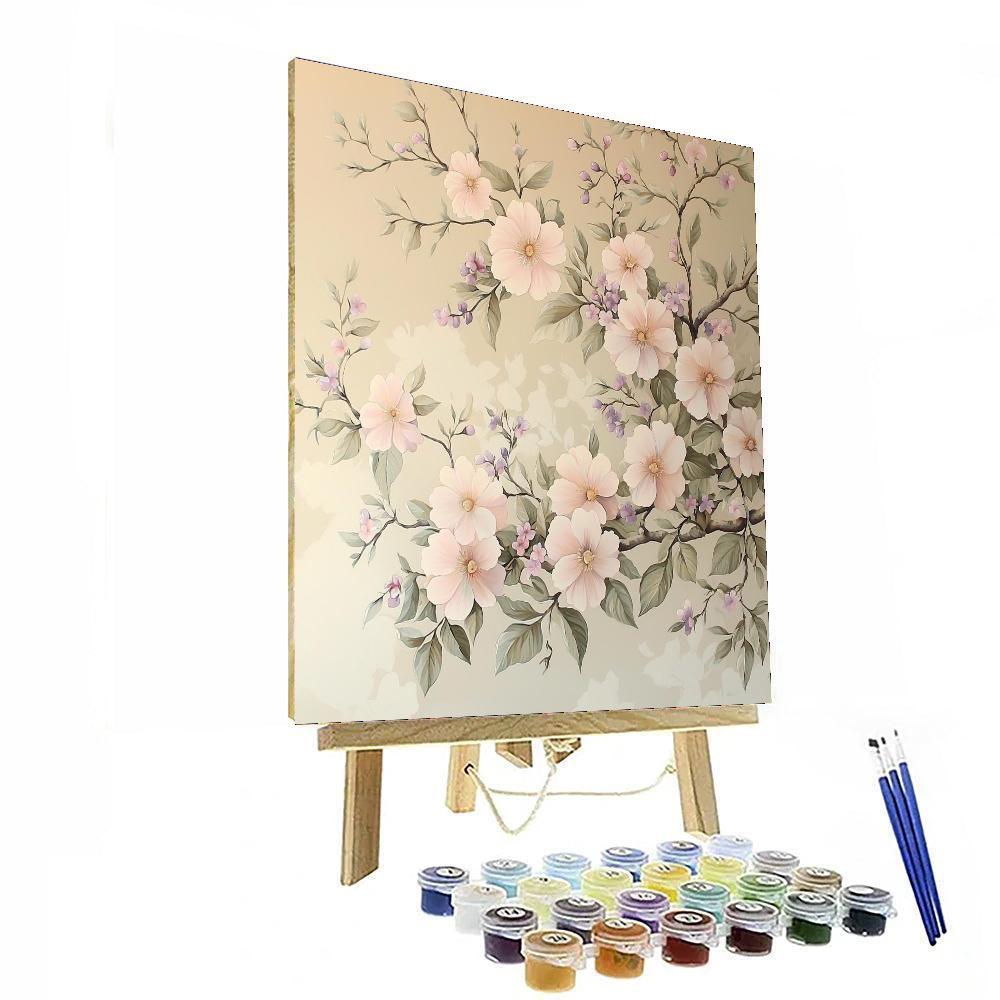 Leonardo Da Vinci Inspired Gossamer Veil Of Spring Blossoms  Paint By Number