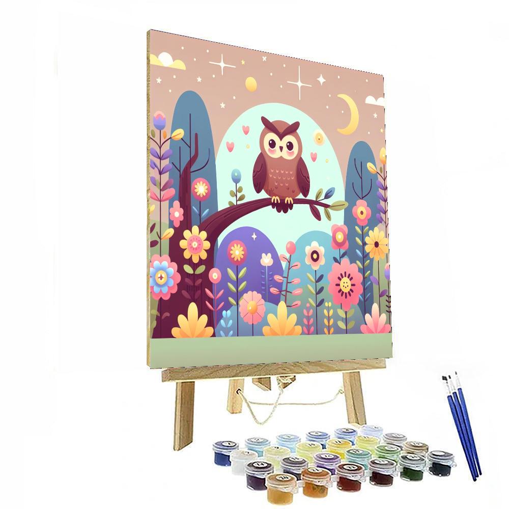 Twinkling Night Garden Number Painting