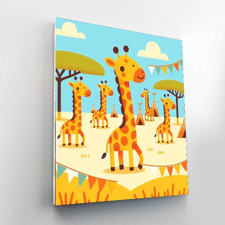 Gentle Giraffe Gala Numbered Painting Kits
