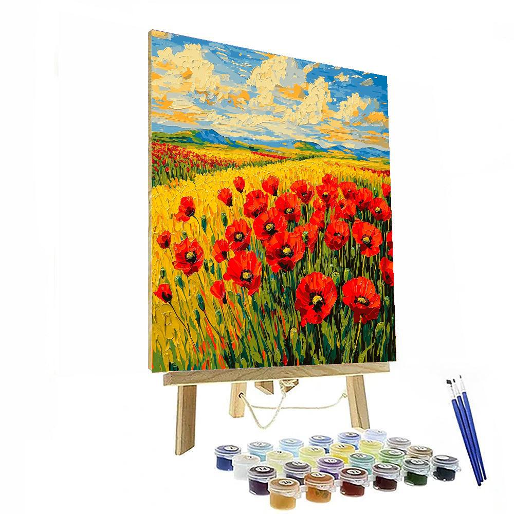 Vincent Van Gogh Inspired Poppy Field Wonder  Paint By Numbers Kits