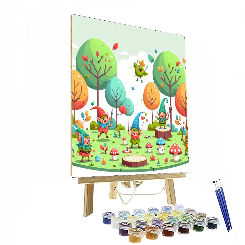 Giggling Goblin Grove Paint By Numbers Art