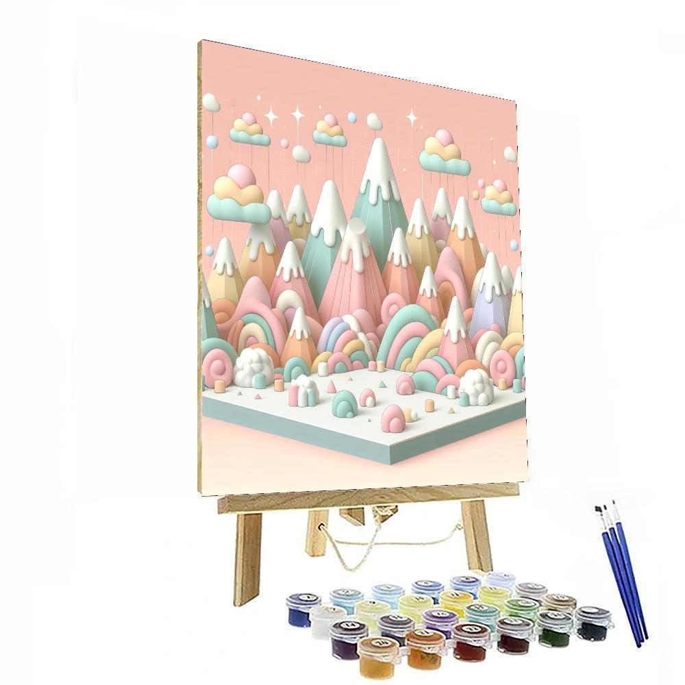 Magical Marshmallow Mountain Paint By Numbers Art