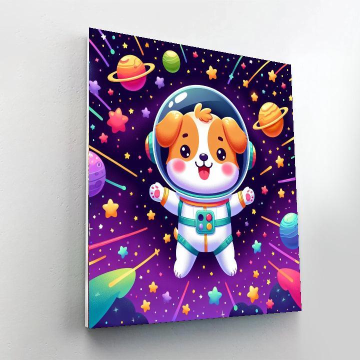 Astronaut Puppy Adventure Paint By Numbers