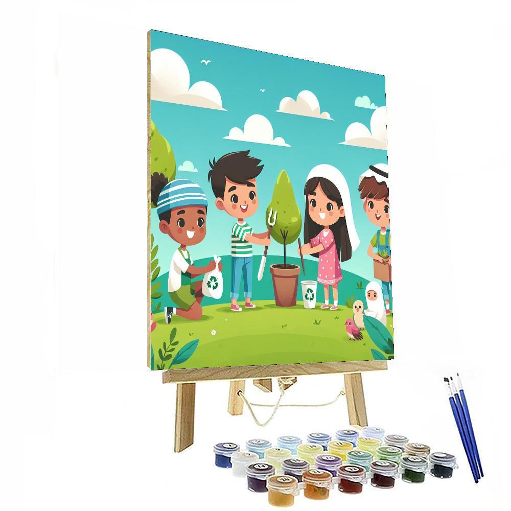 Caring For The Planet Painting By Numbers Kit