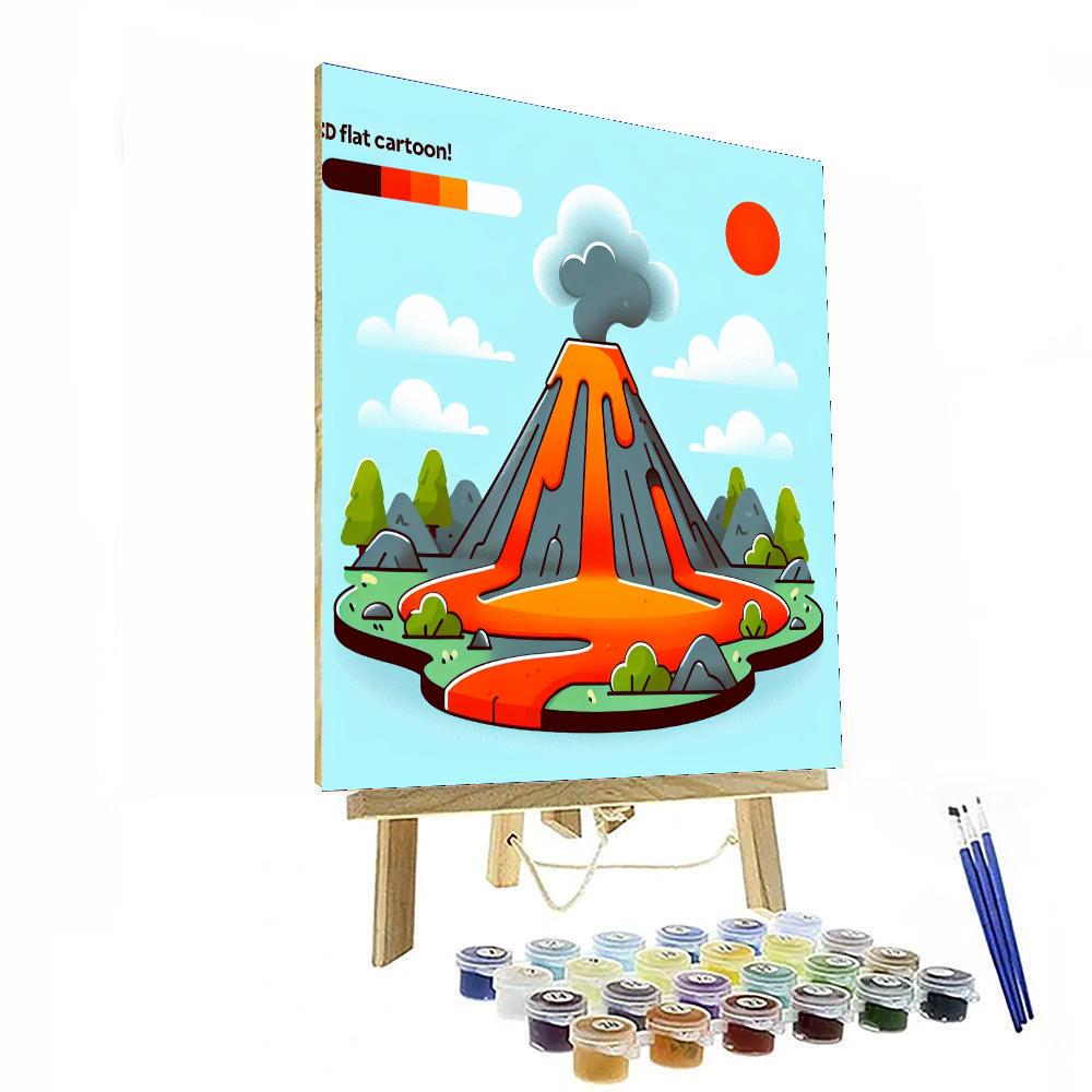 Volcano Eruption Paint By Numbers