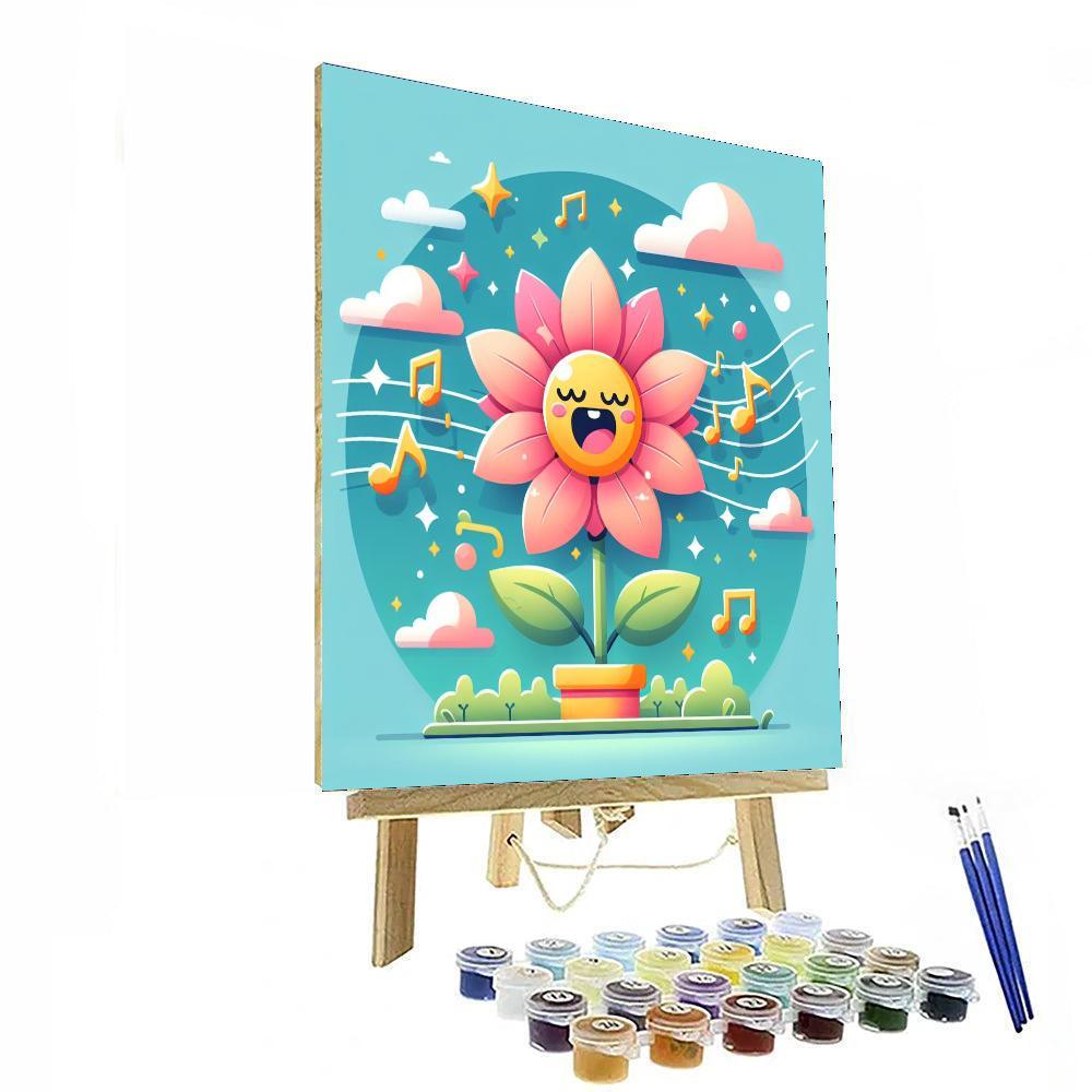 Joyful Singing Flower Number Painting