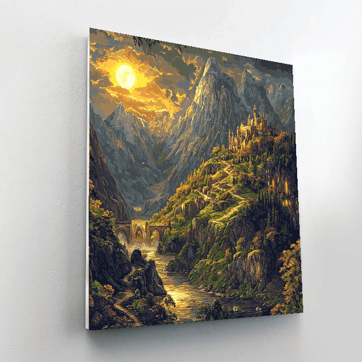 J.R.R. Tolkien Inspired Fantasy Mountain Adventure  Paint By Number