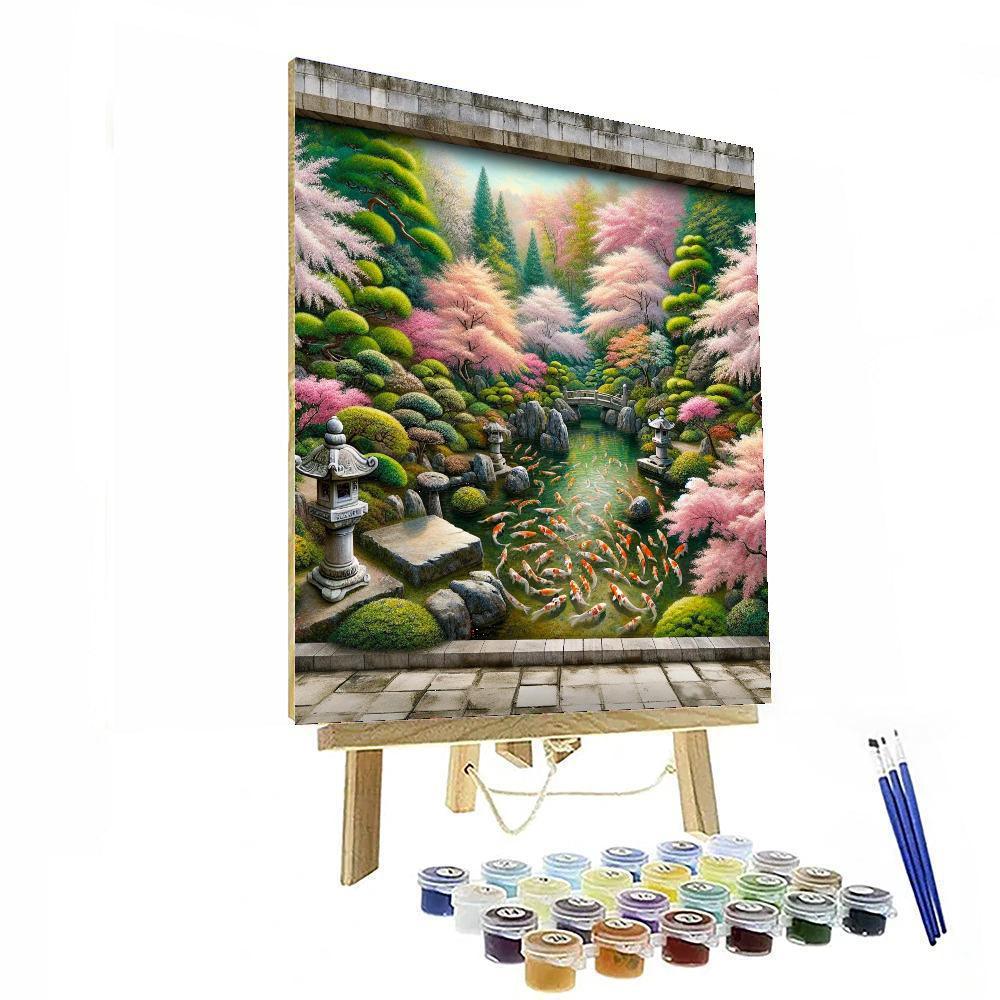 Soothing Japanese Garden Painting Number Kit
