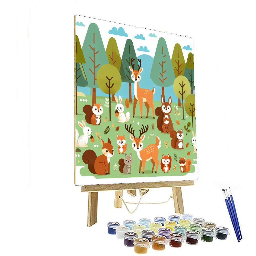 Forest Animal Playtime Numbered Painting Kits