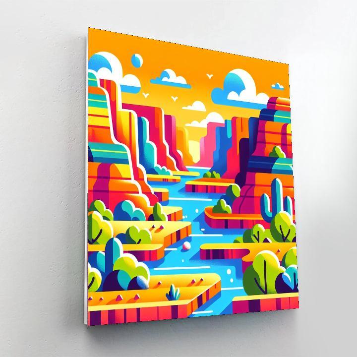 Colorful Canyons Painting Number Kit