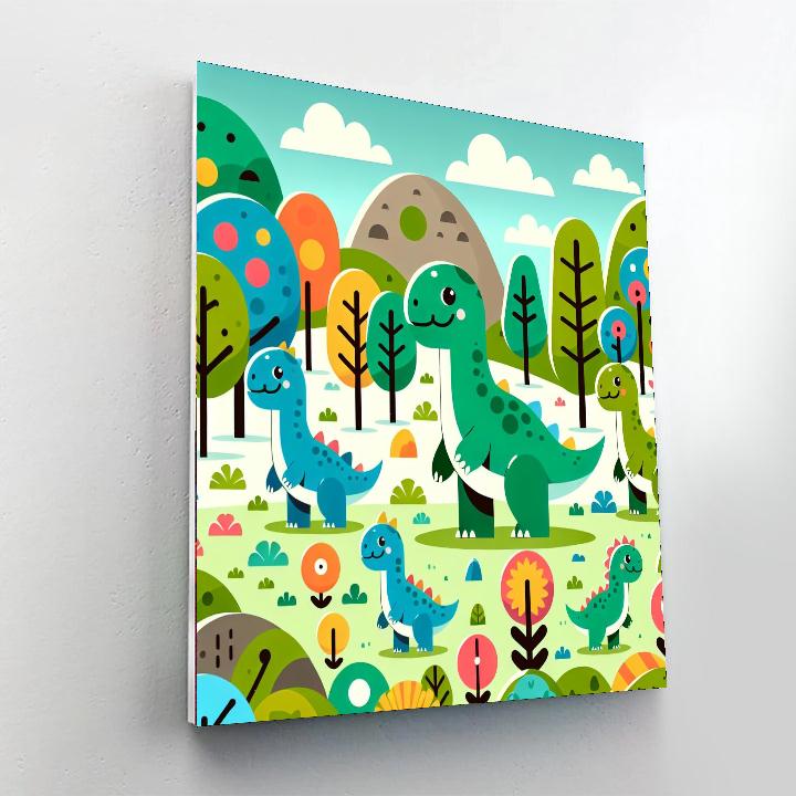 Fun Dino Family Numbered Painting Kits