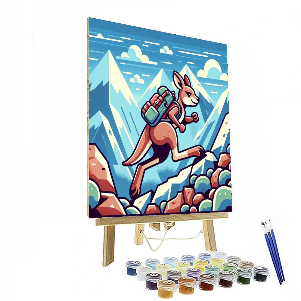 Adventure Climber Kangaroo Number Painting