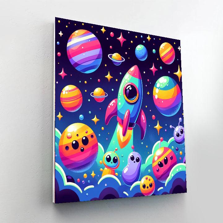 Curious Outer Space Adventure Paint By Color