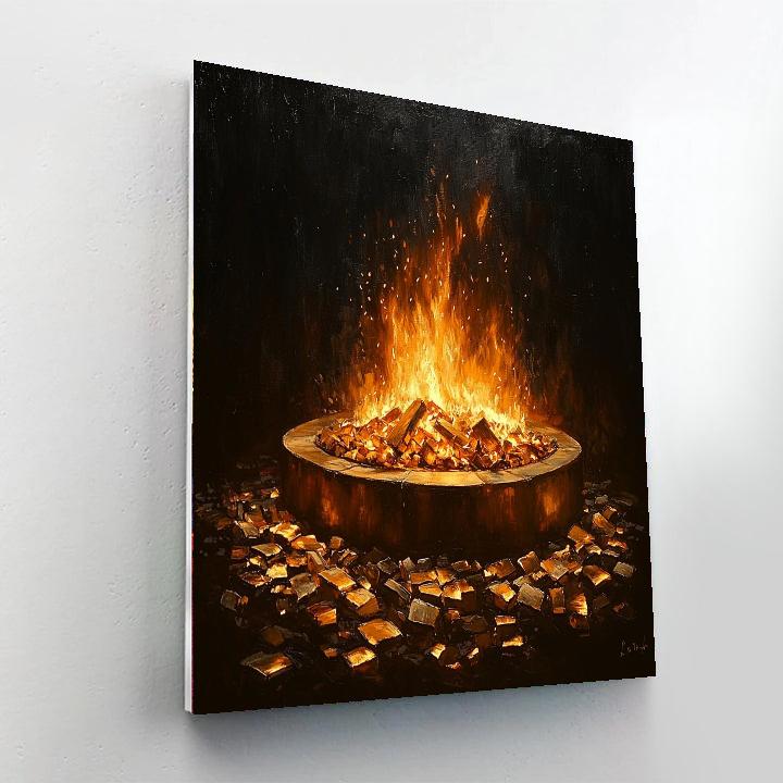 Caravaggio Inspired Fleeting Ember  Paint By Color