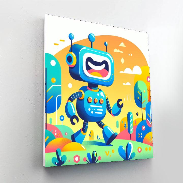 Funny Robot Adventure Painting By Numbers Kit