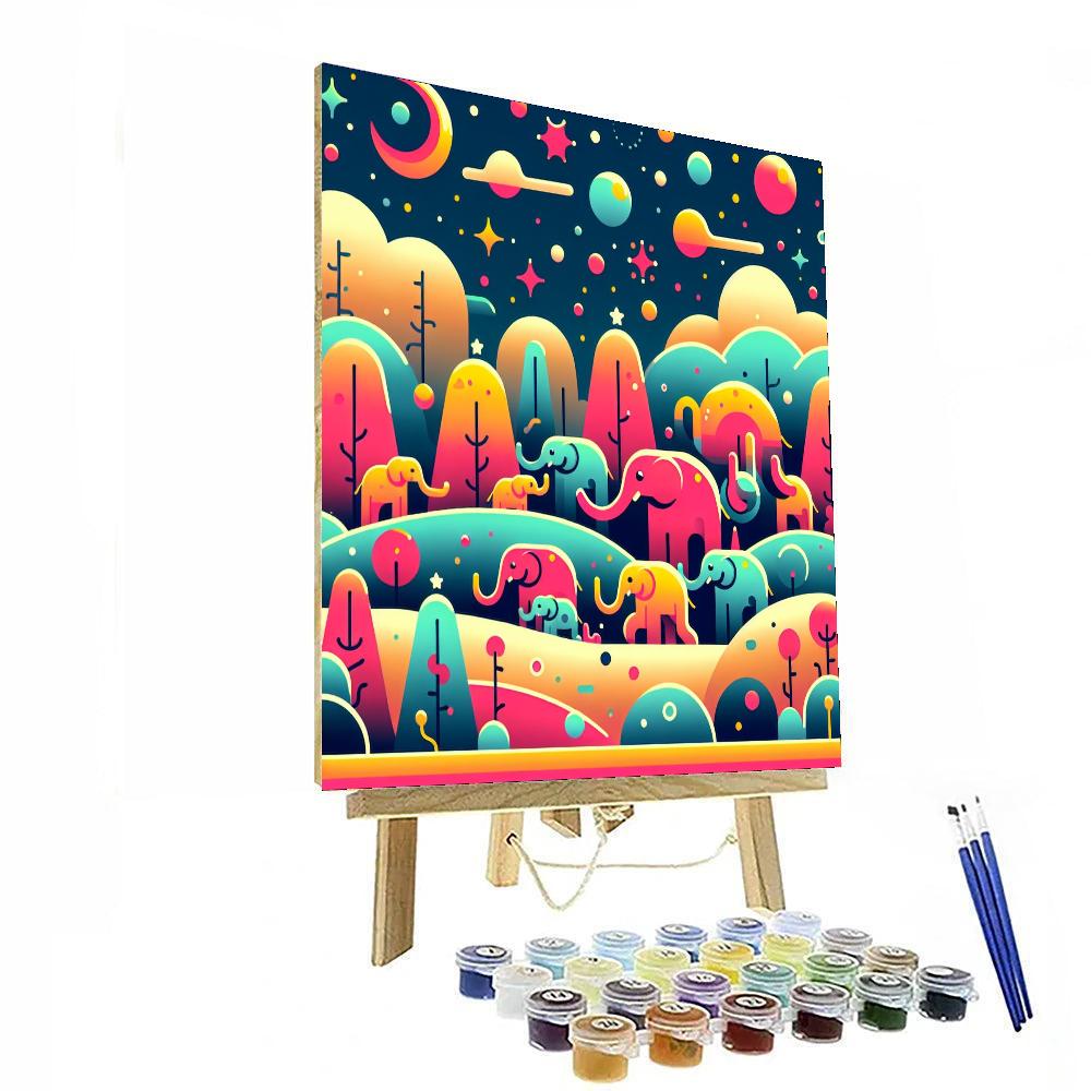 Enchanted Elephant Escape Paint By Numbers