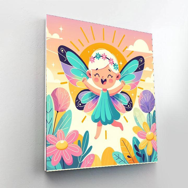 Cheerful Garden Fairy Paint By Number