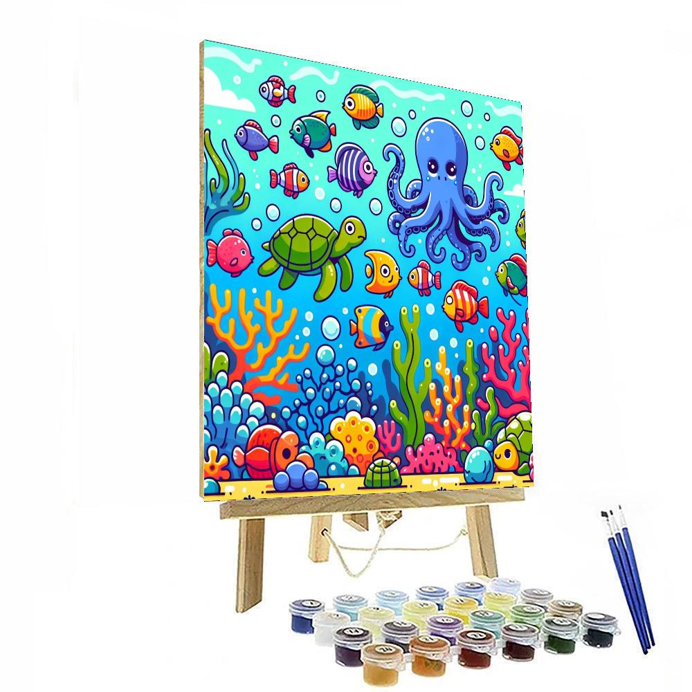 Underwater Coral Safari Painting Number Kit