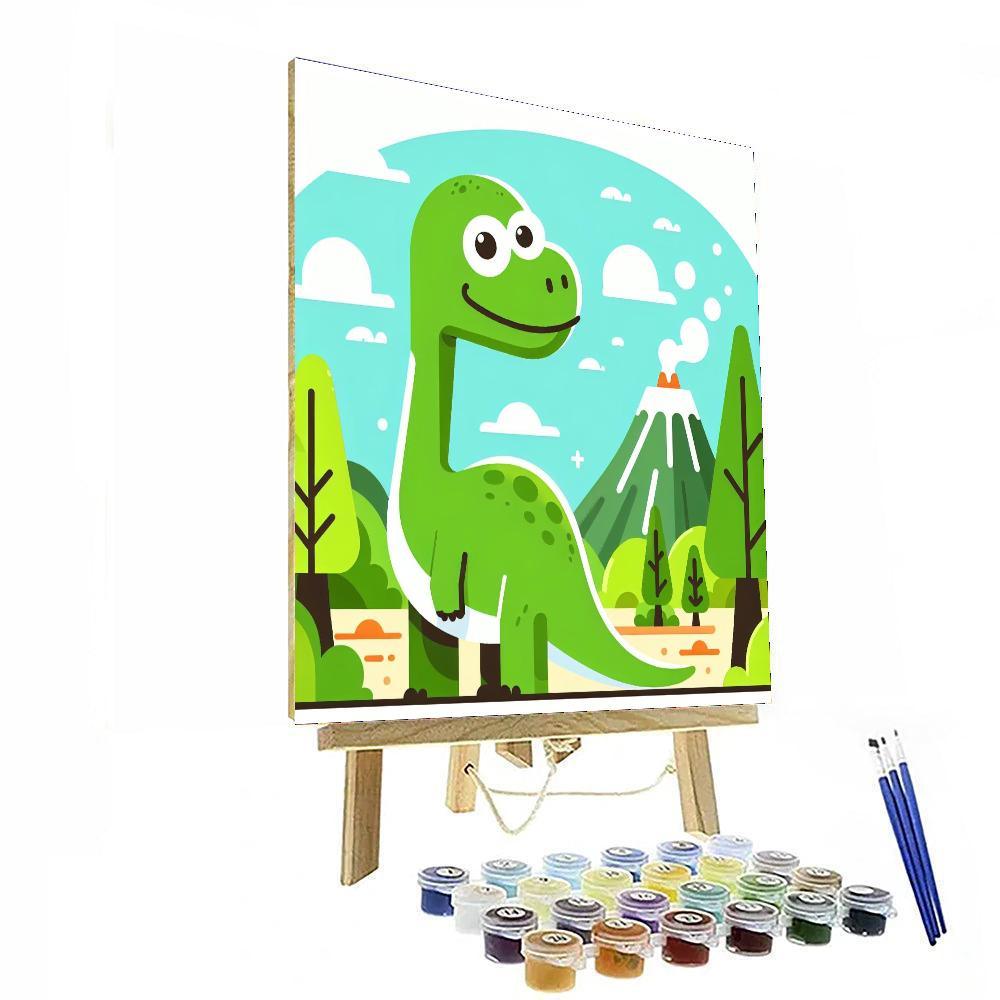 Dinosaurs And Friends Paint By Numbers Art