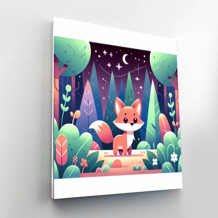 Mystical Forest With Curious Fox Paint By Numbers Kits