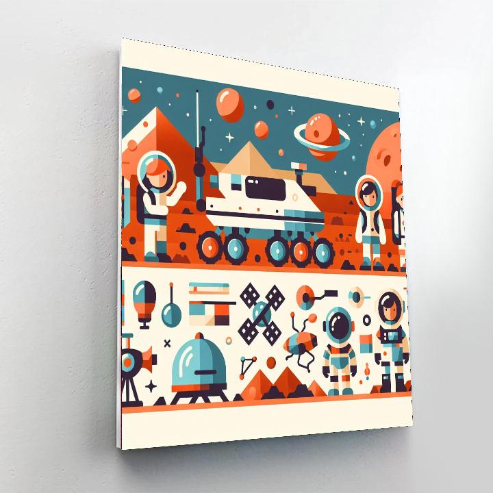 Martian Adventure Expedition DIY Paint By Numbers