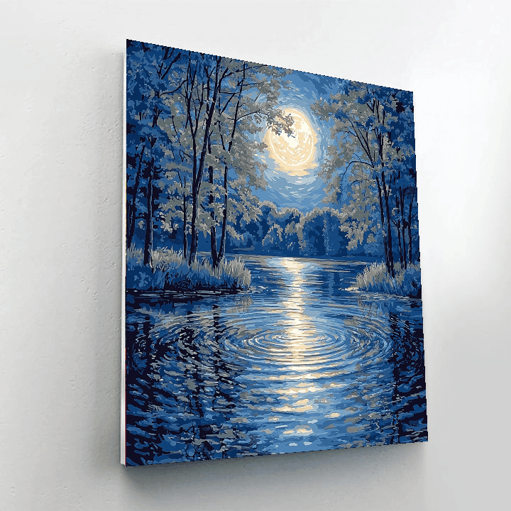 Caspar David Friedrich Inspired Under The Moonlight  Paint By Numbers