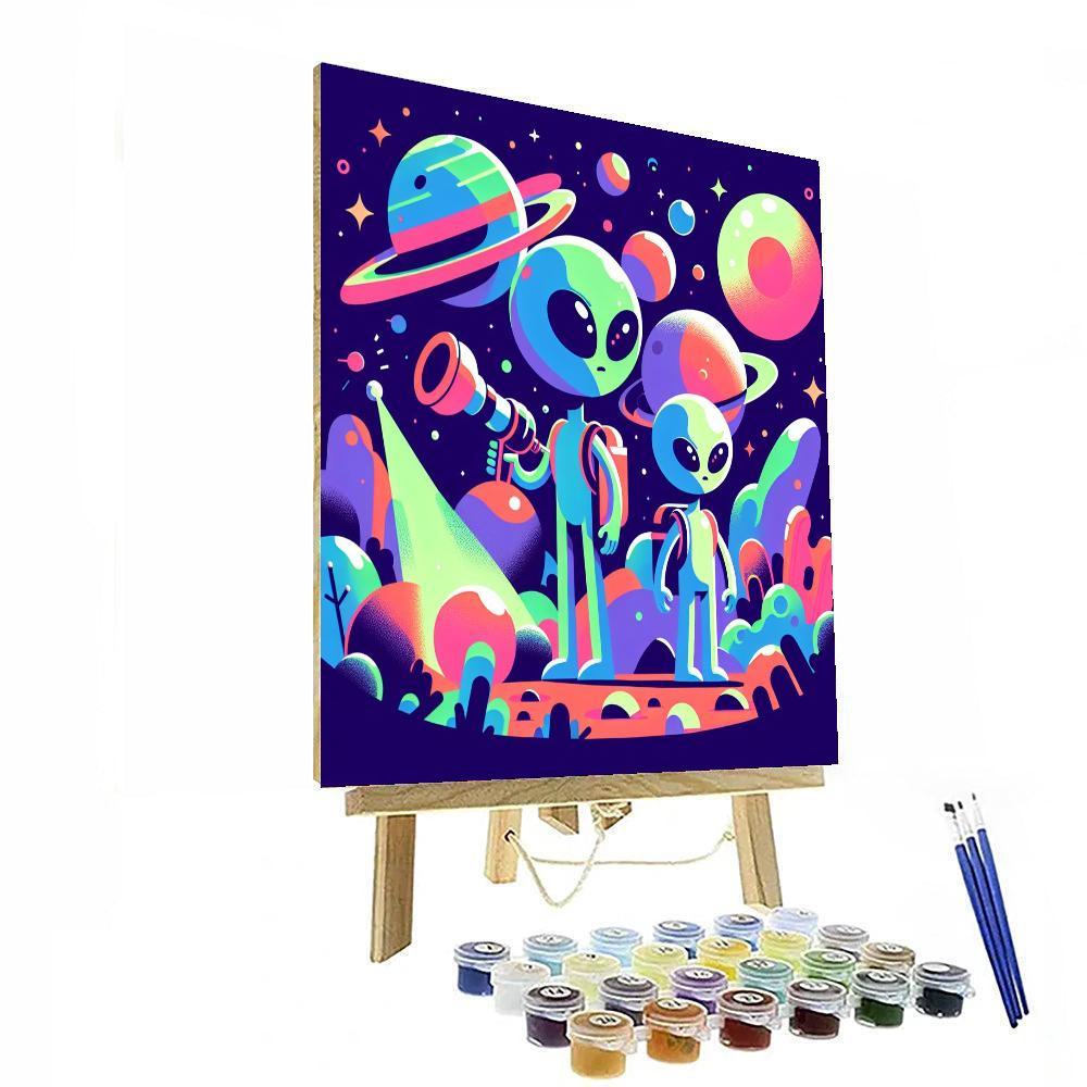 Galactic Alien Encounters Paint By Color