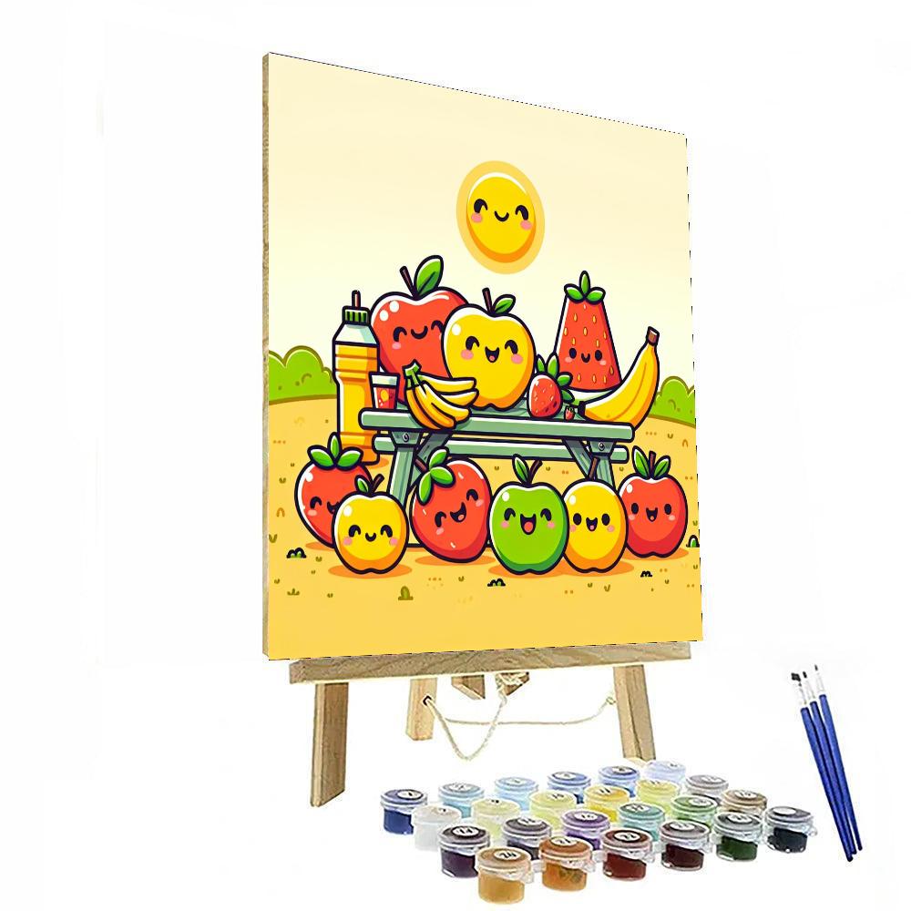 Funny Fruit Friends Paint By Numbers Art