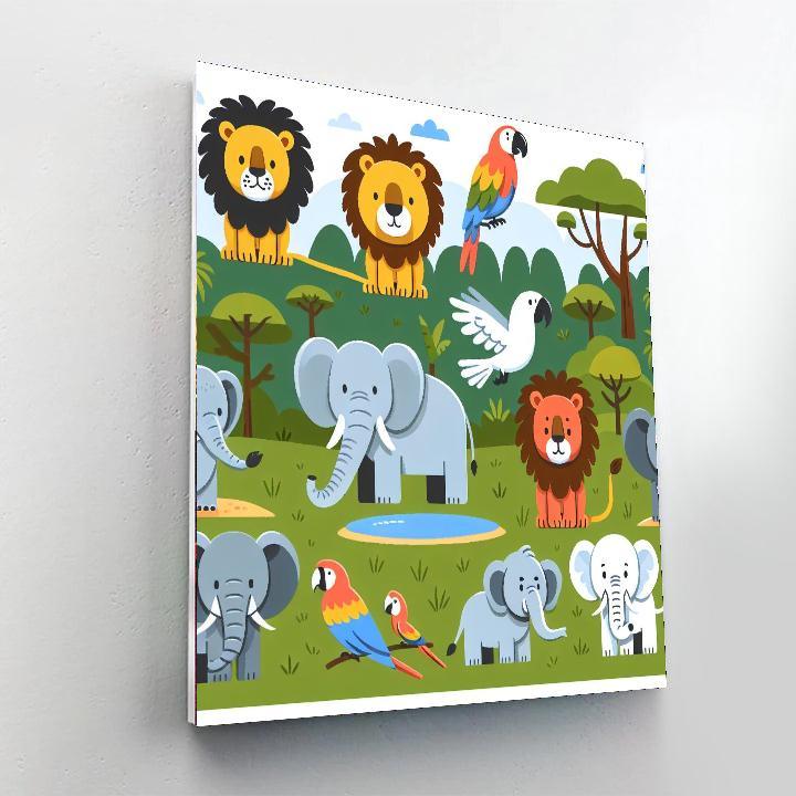 Animal Kingdom Collage Paint By Number
