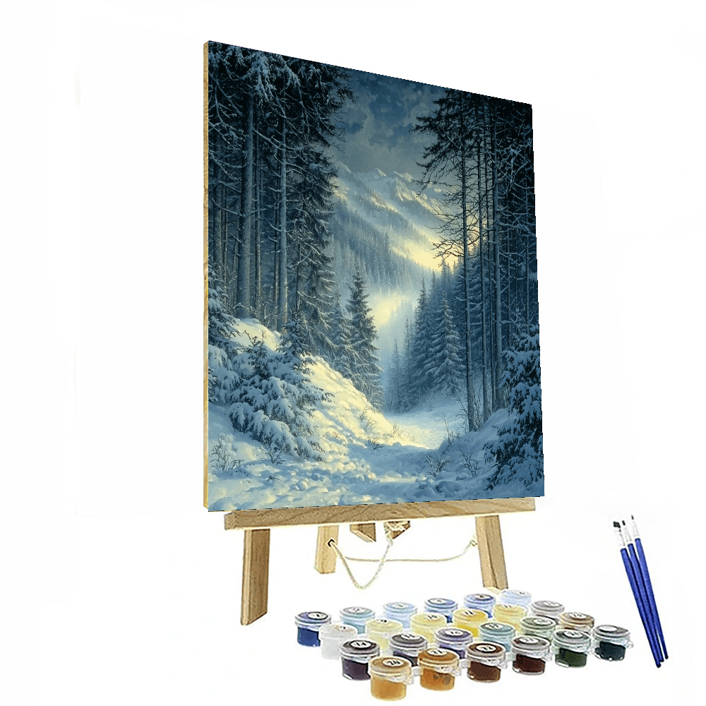 Caspar David Friedrich Inspired Frozen Whisper - DIY Painting By Numbers Kit