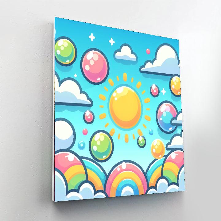 Rainbow Bubbles Numbered Painting Kits