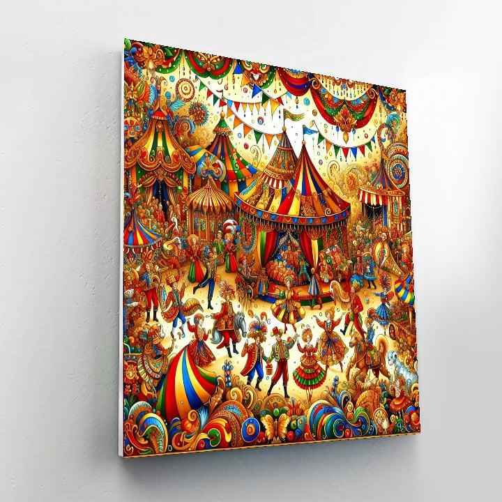 Vibrant Carnival Festival Paint By Numbers Art