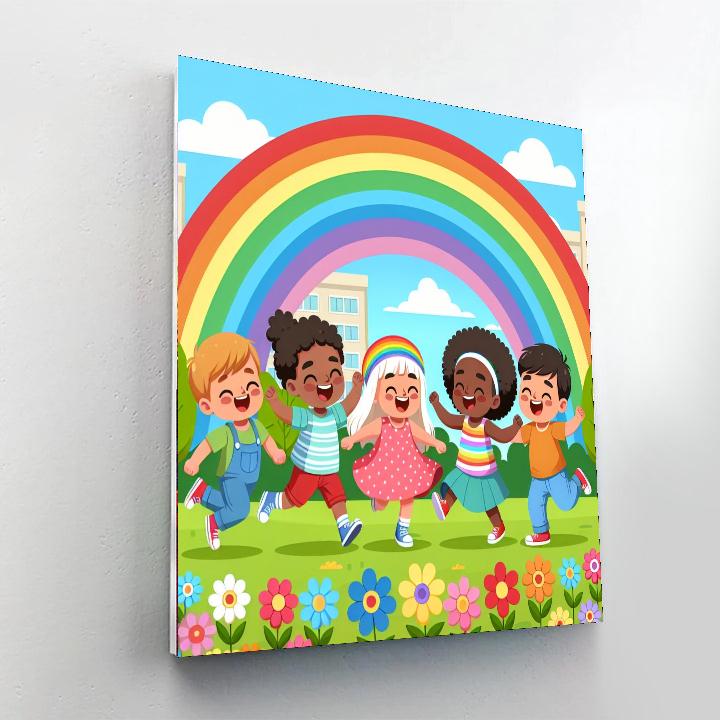 Joyful Rainbow Festival Painting By Numbers Kit
